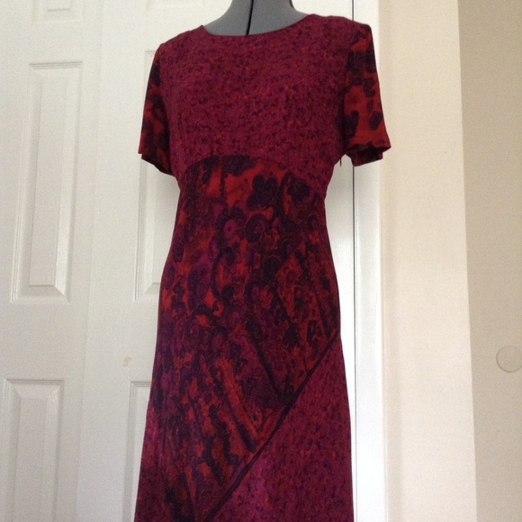 Vintage Carole Little Pieced Pattern Maxi Dress - Picture 5 of 8